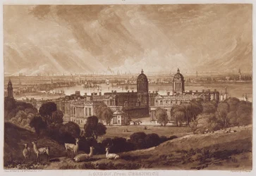 London von Greenwich, graviert von Charles Turner (1773-1857), 1811